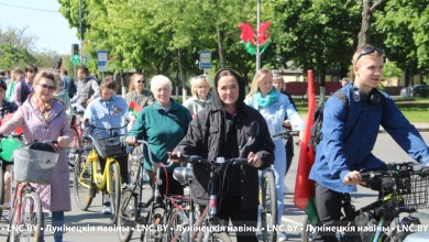 В Лунинце прошел инклюзивный велопробег "Дорогами Победы, Мира и Процветания"